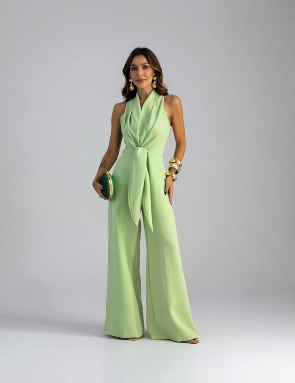 Ensemble Élégant à Nœud – Vert