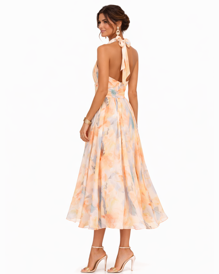 Robe Longue Aquarelle Élégante