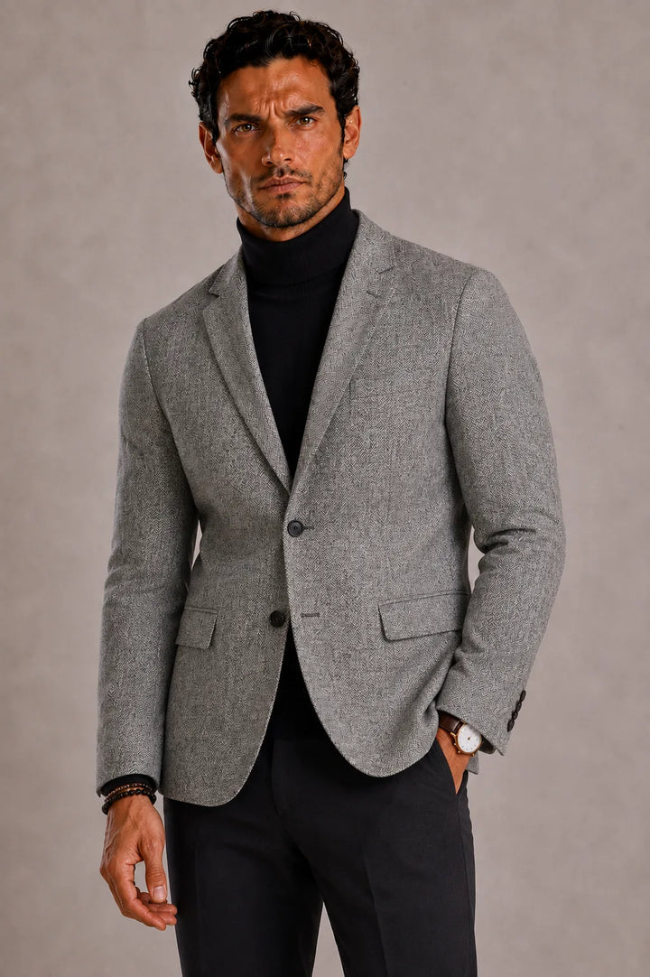 Veste Blazer Homme Ajustée – Gris