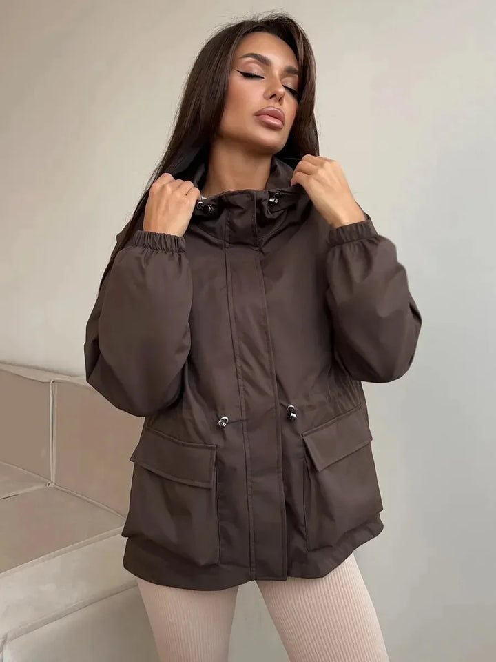 Veste Urbaine à Taille Ajustable – Café