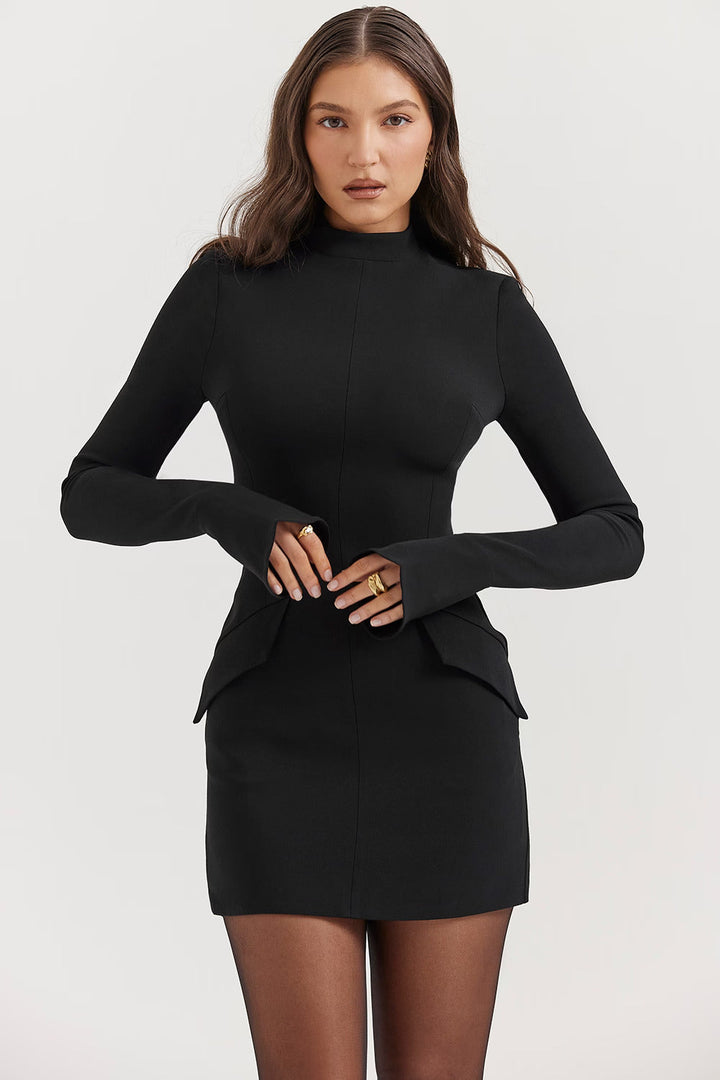 Robe Grace Midi – Coupe Structurée pour l’Automne-Hiver