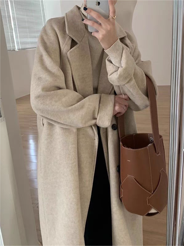Manteau Ample à Double Boutonnage