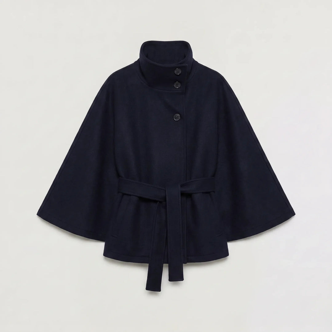 Manteau ceinturé à manches évasées