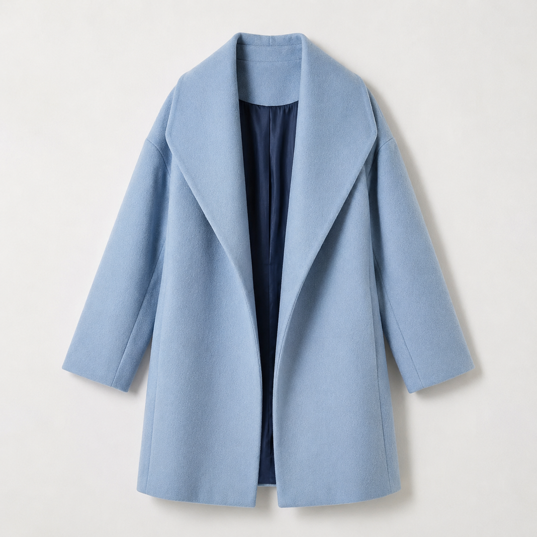 Manteau chic à col drapé
