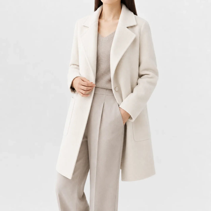 Manteau Classique à Col Revers