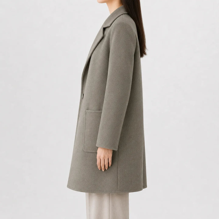 Manteau Classique à Col Revers