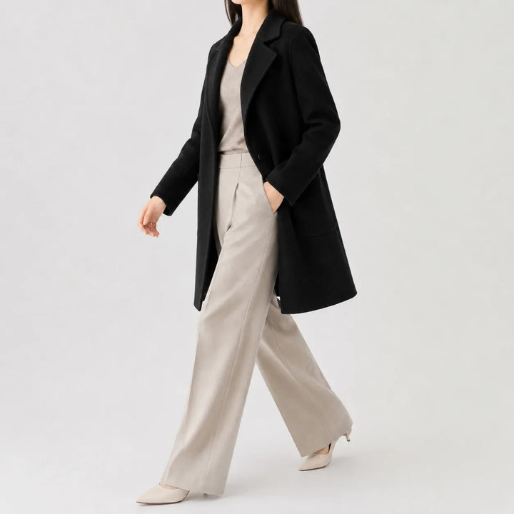 Manteau Classique à Col Revers