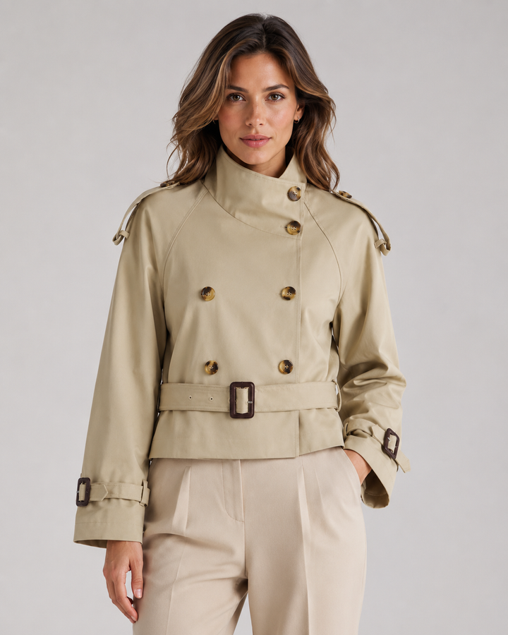 Manteau Court à Double Boutonnage