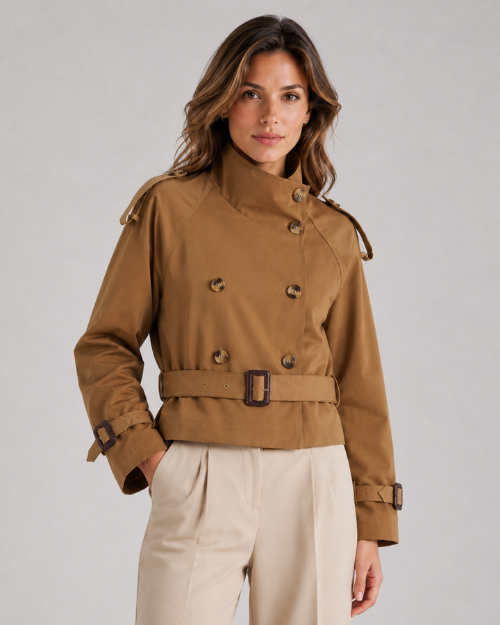 Manteau Court à Double Boutonnage