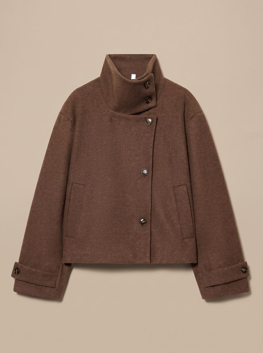 Manteau Court Chic à Col Montant
