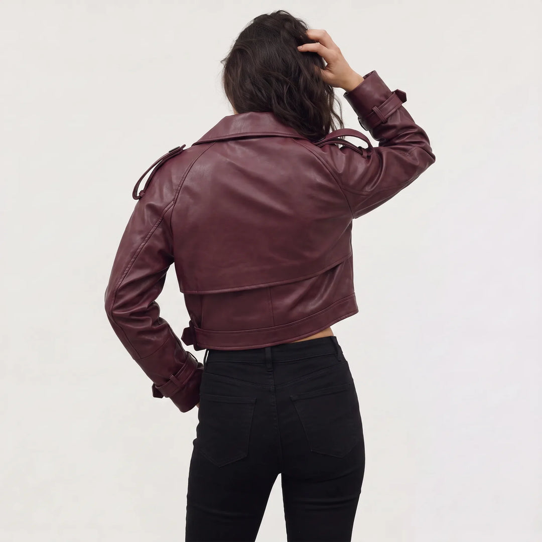Manteau Court Croisé et Ceinturé