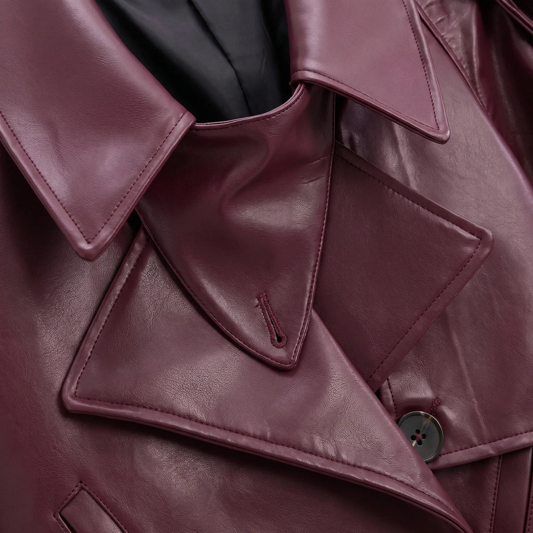 Manteau Court Croisé et Ceinturé