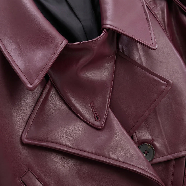 Manteau Court Croisé et Ceinturé