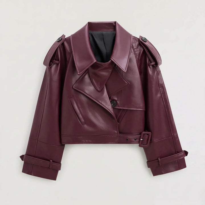 Manteau Court Croisé et Ceinturé