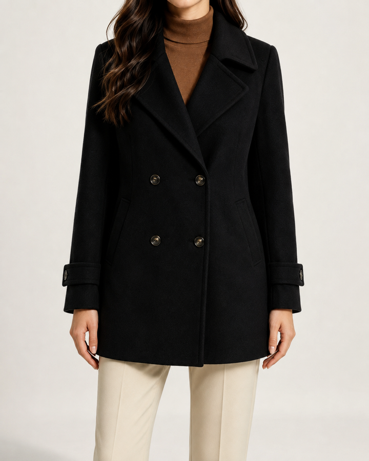 Manteau Court Style Tailleur – Noir