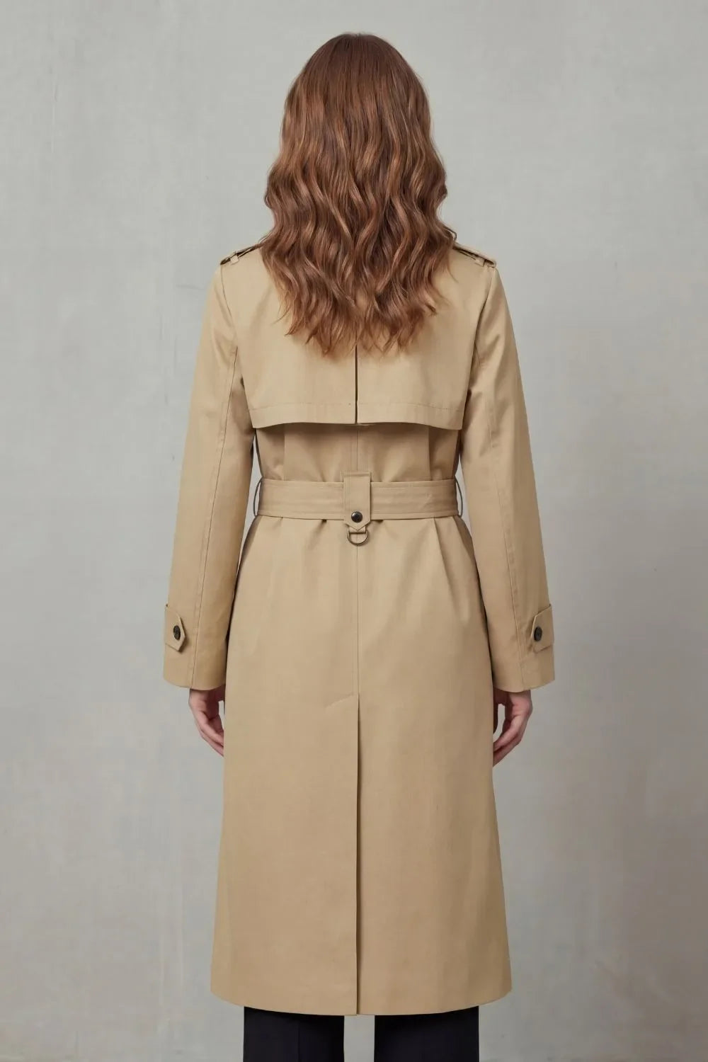 Manteau Croisé à Ceinture