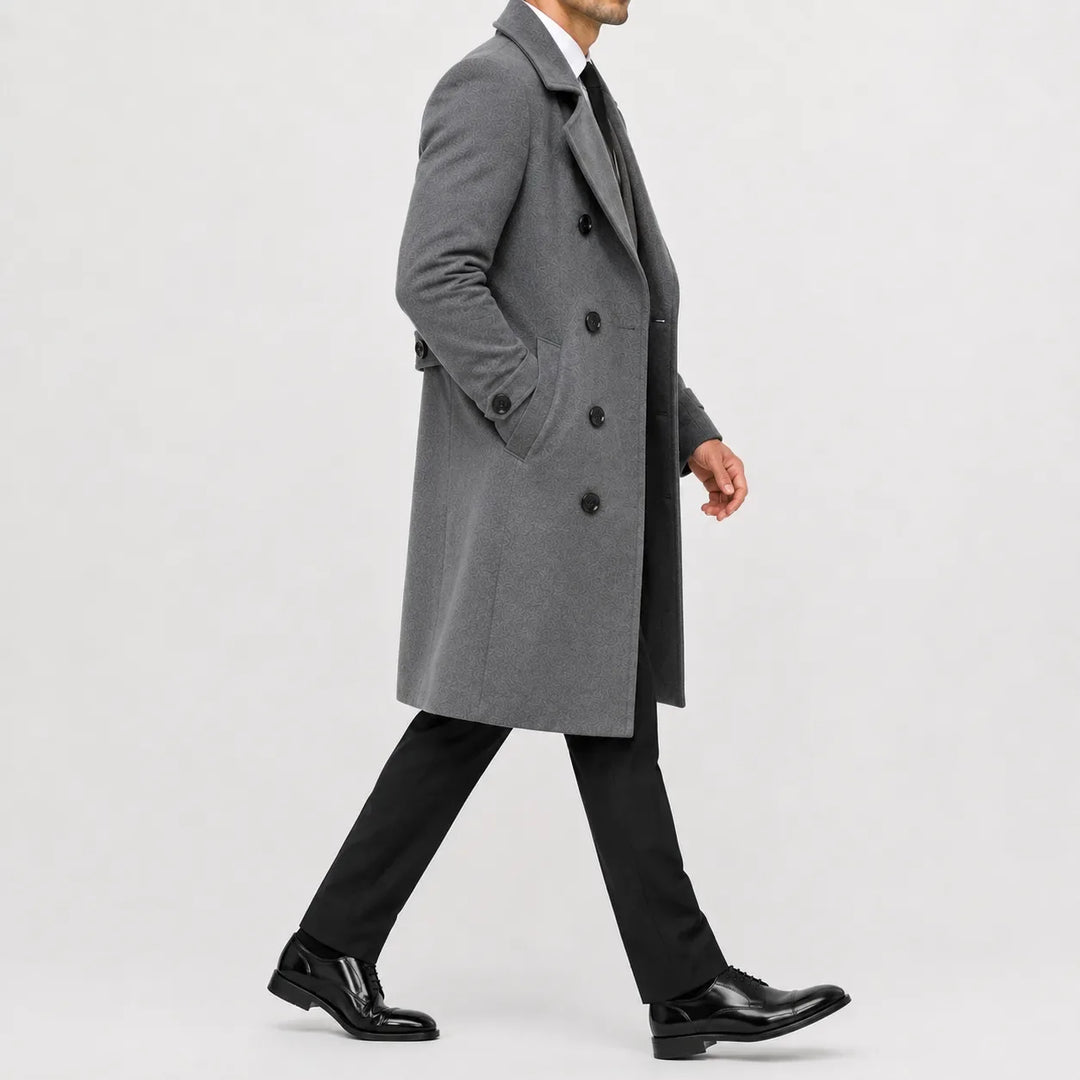 Manteau Croisé Classique Homme