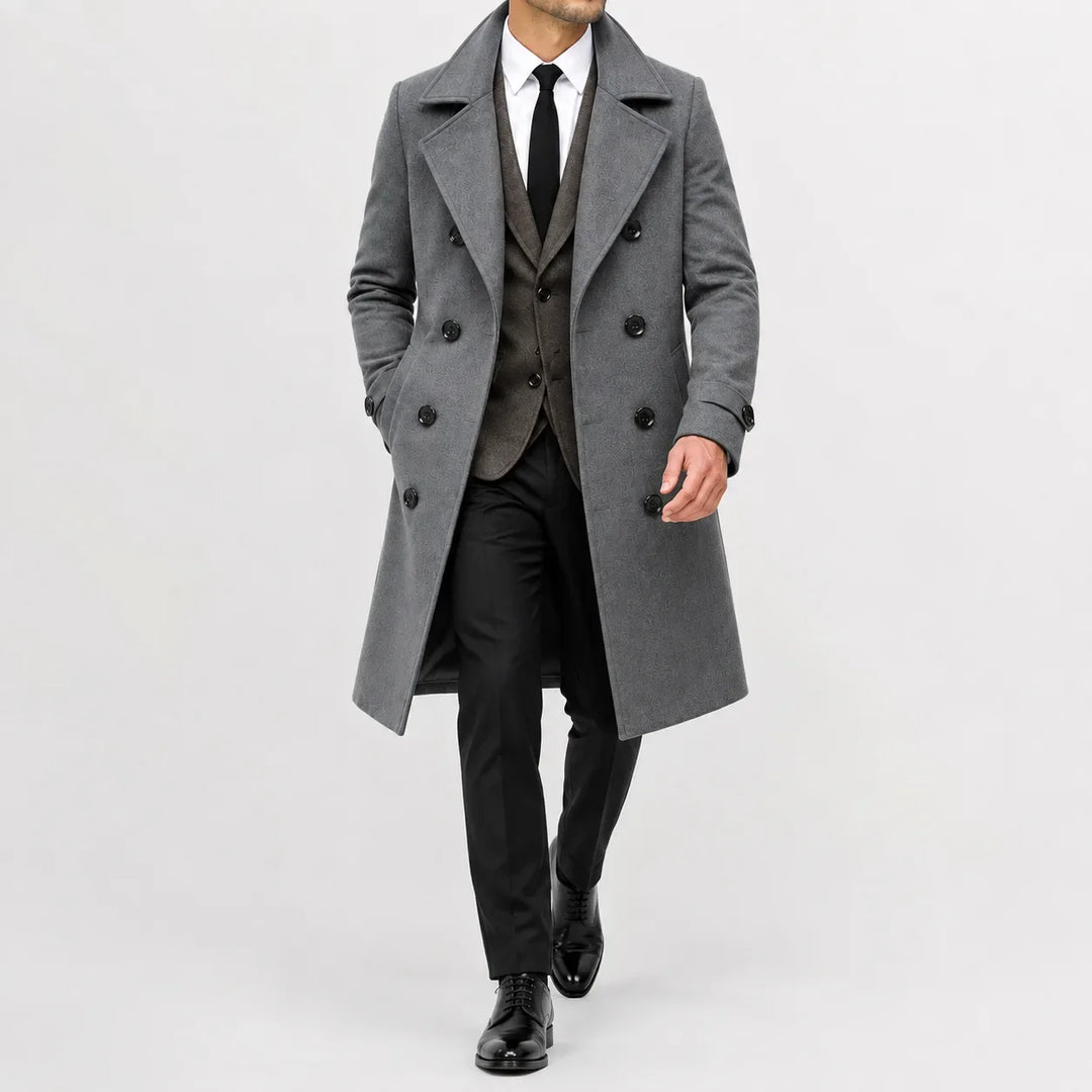 Manteau Croisé Classique Homme