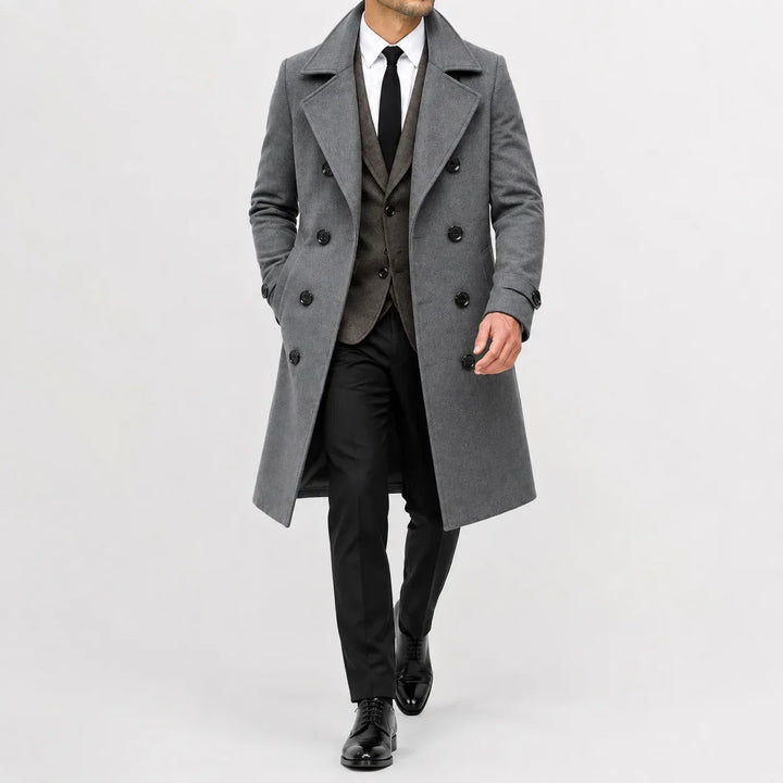 Manteau Croisé Classique Homme