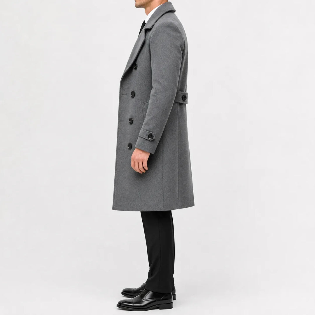 Manteau Croisé Classique Homme