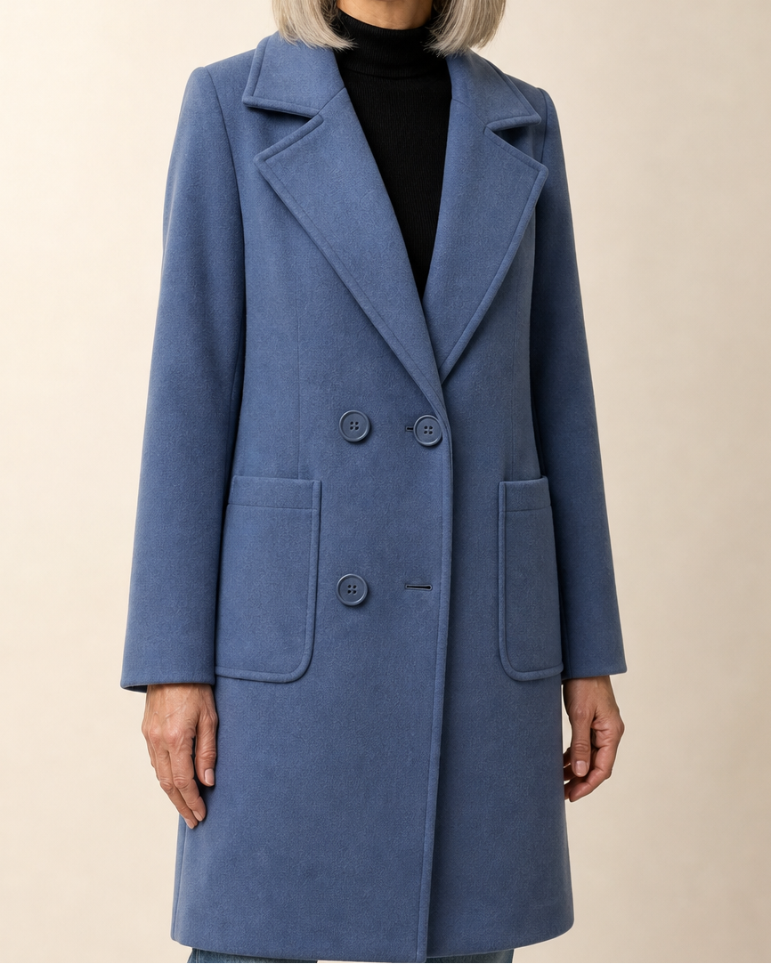 Manteau croisé coupe droite