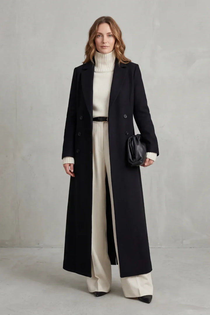Manteau Croisé Coupe Longue