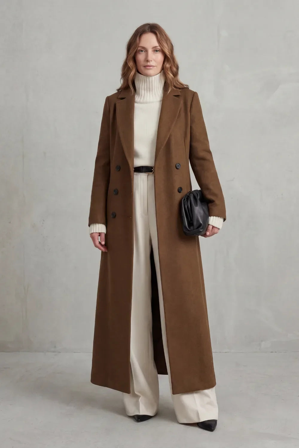 Manteau Croisé Coupe Longue