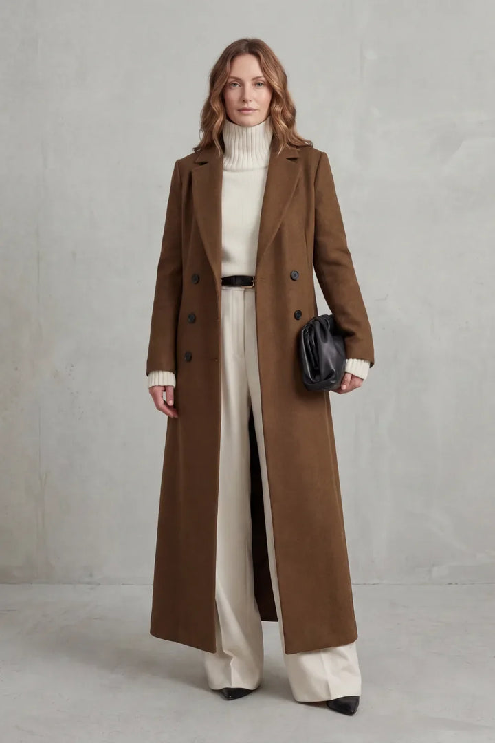 Manteau Croisé Coupe Longue