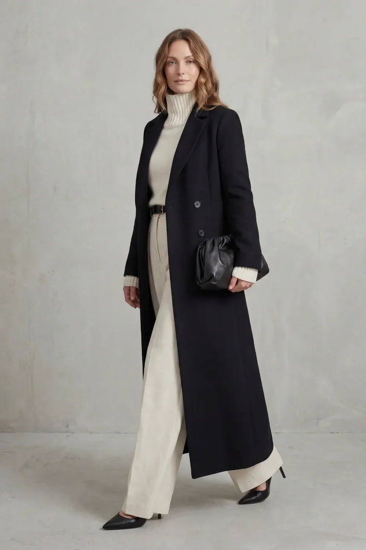 Manteau Croisé Coupe Longue