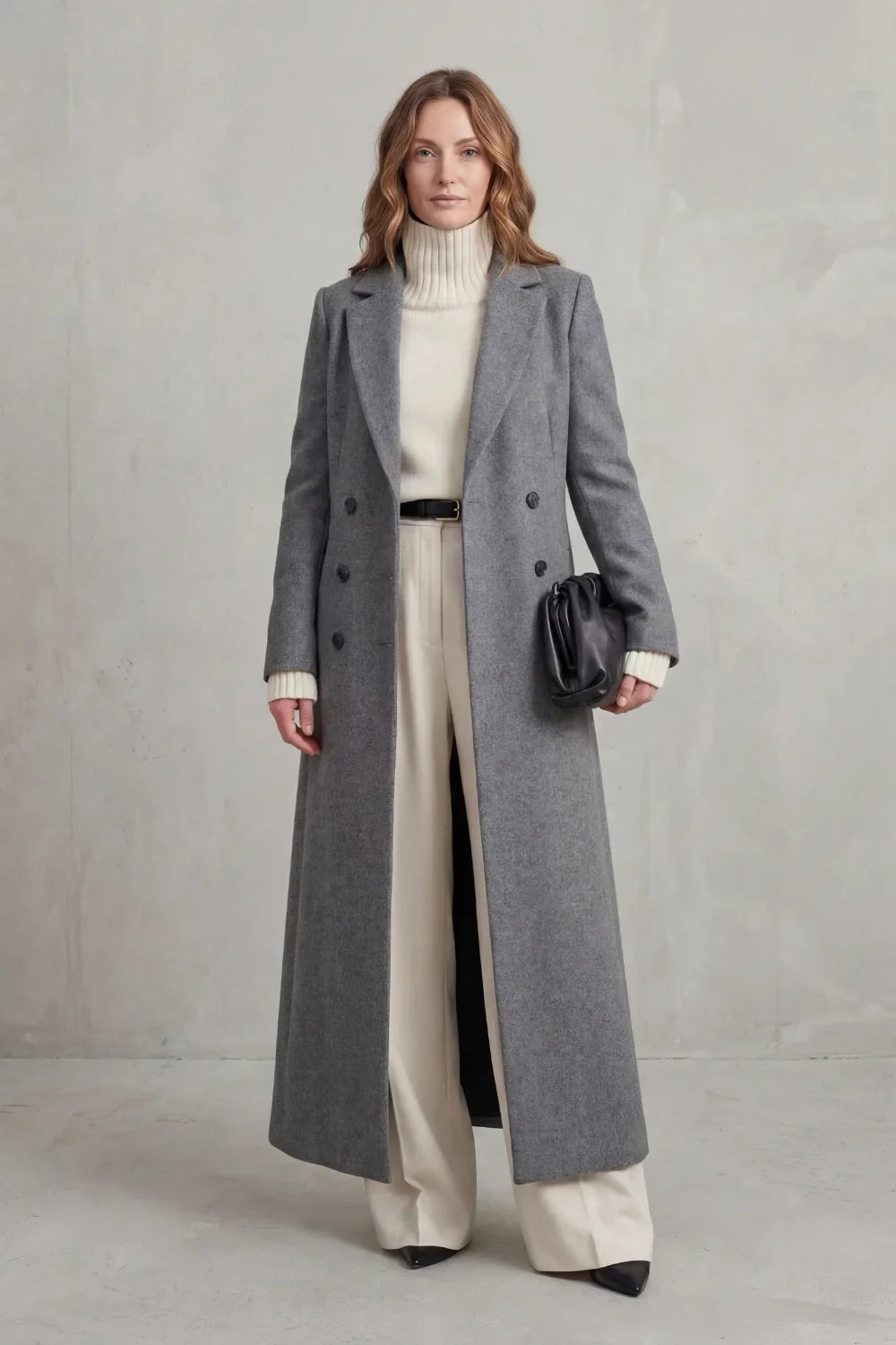Manteau Croisé Coupe Longue
