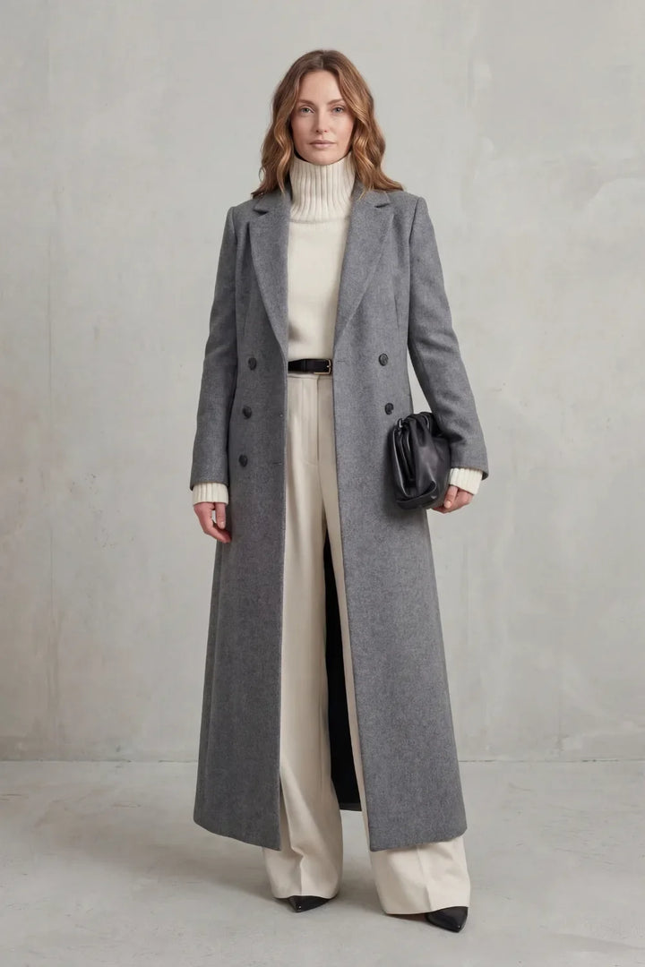 Manteau Croisé Coupe Longue