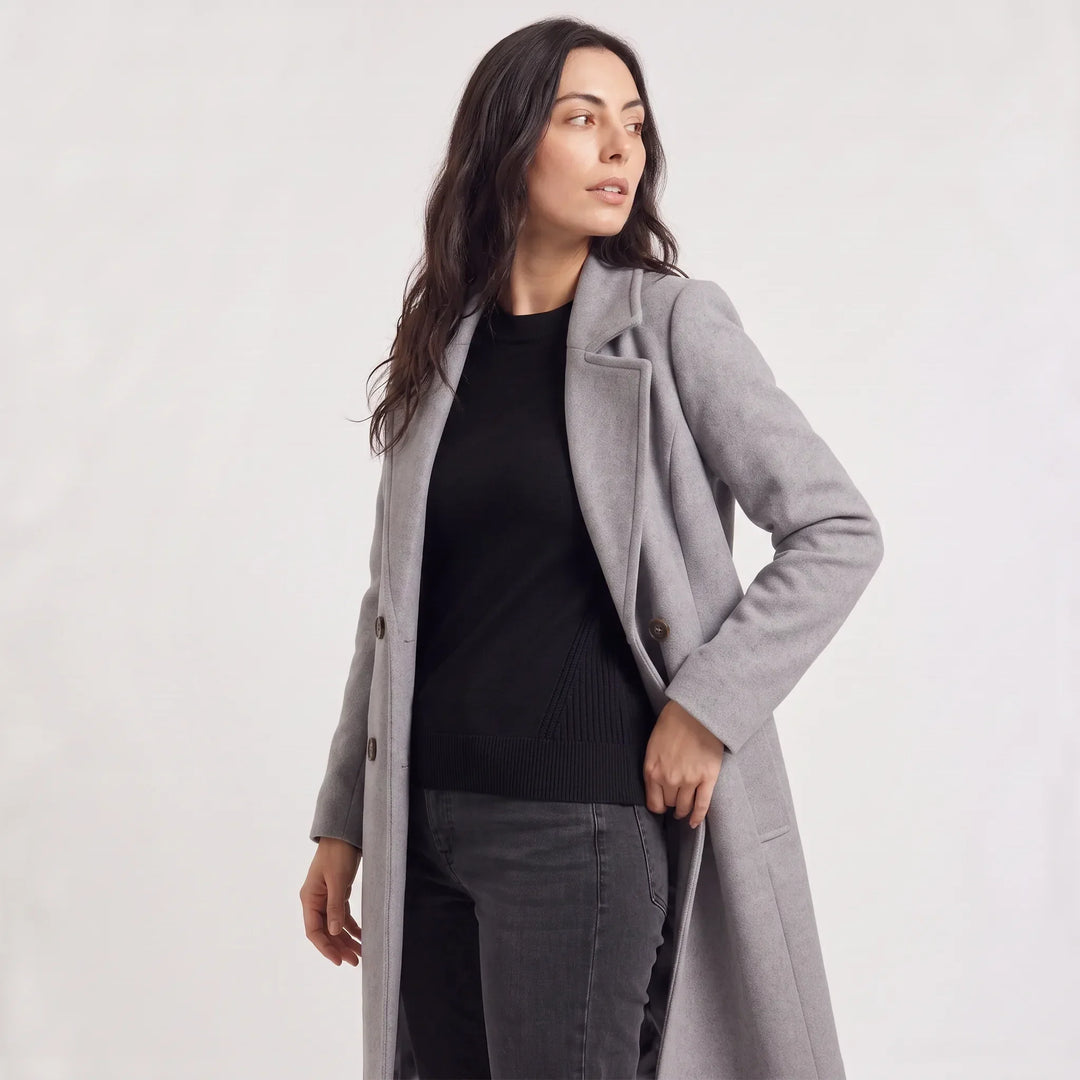 Manteau croisé coupe tailleur