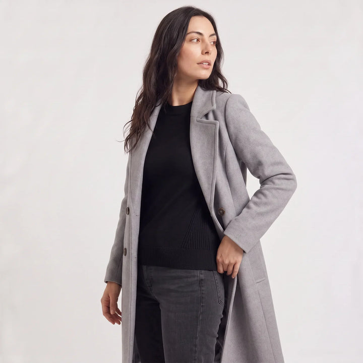 Manteau croisé coupe tailleur