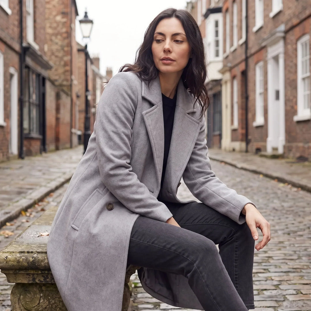 Manteau croisé coupe tailleur