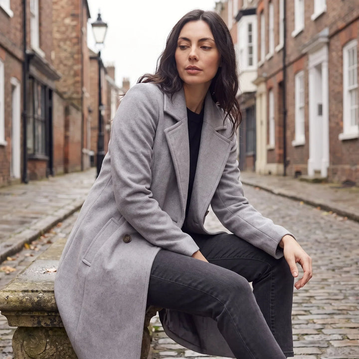 Manteau croisé coupe tailleur