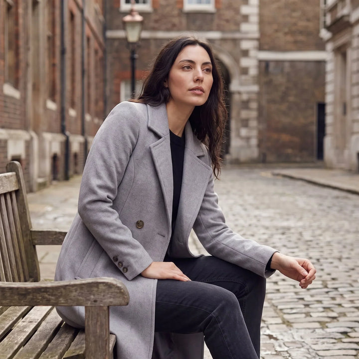 Manteau croisé coupe tailleur