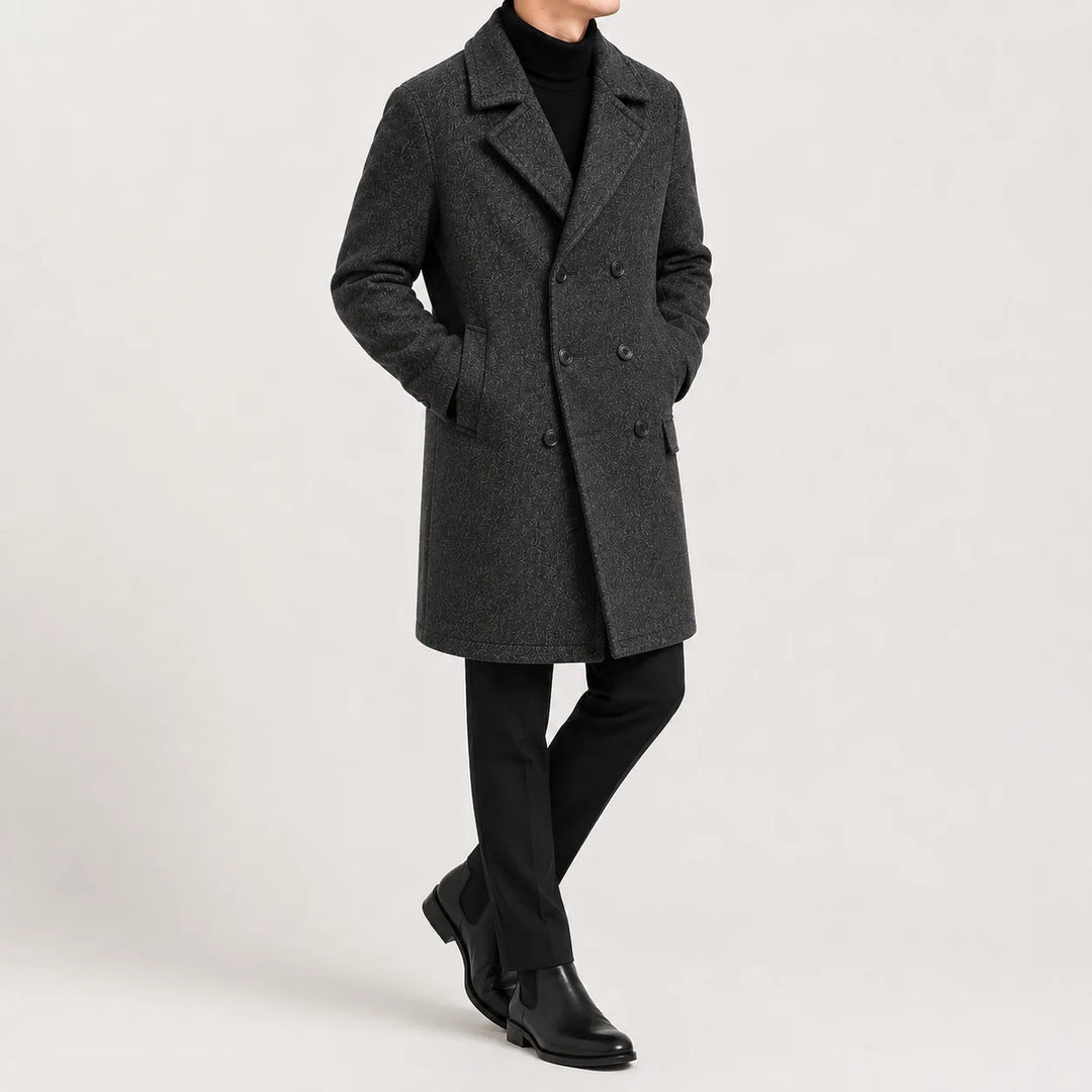 Manteau Croisé Mi-long Élégant