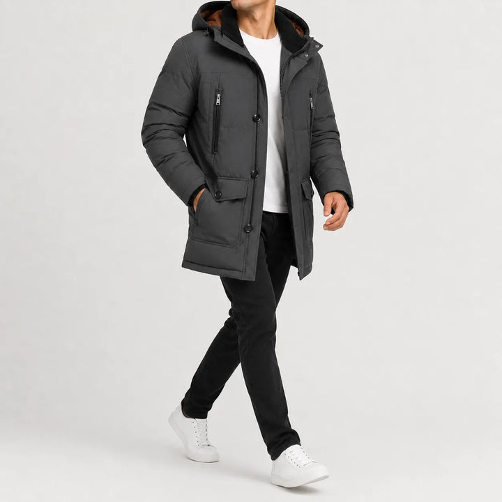 Manteau d'Hiver Homme à Capuche