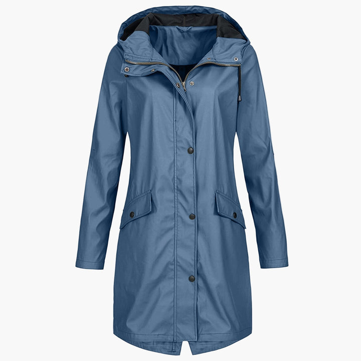 Manteau de Mi-saison à Capuche – Bleu