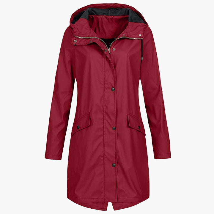 Manteau de Mi-saison à Capuche – Rouge