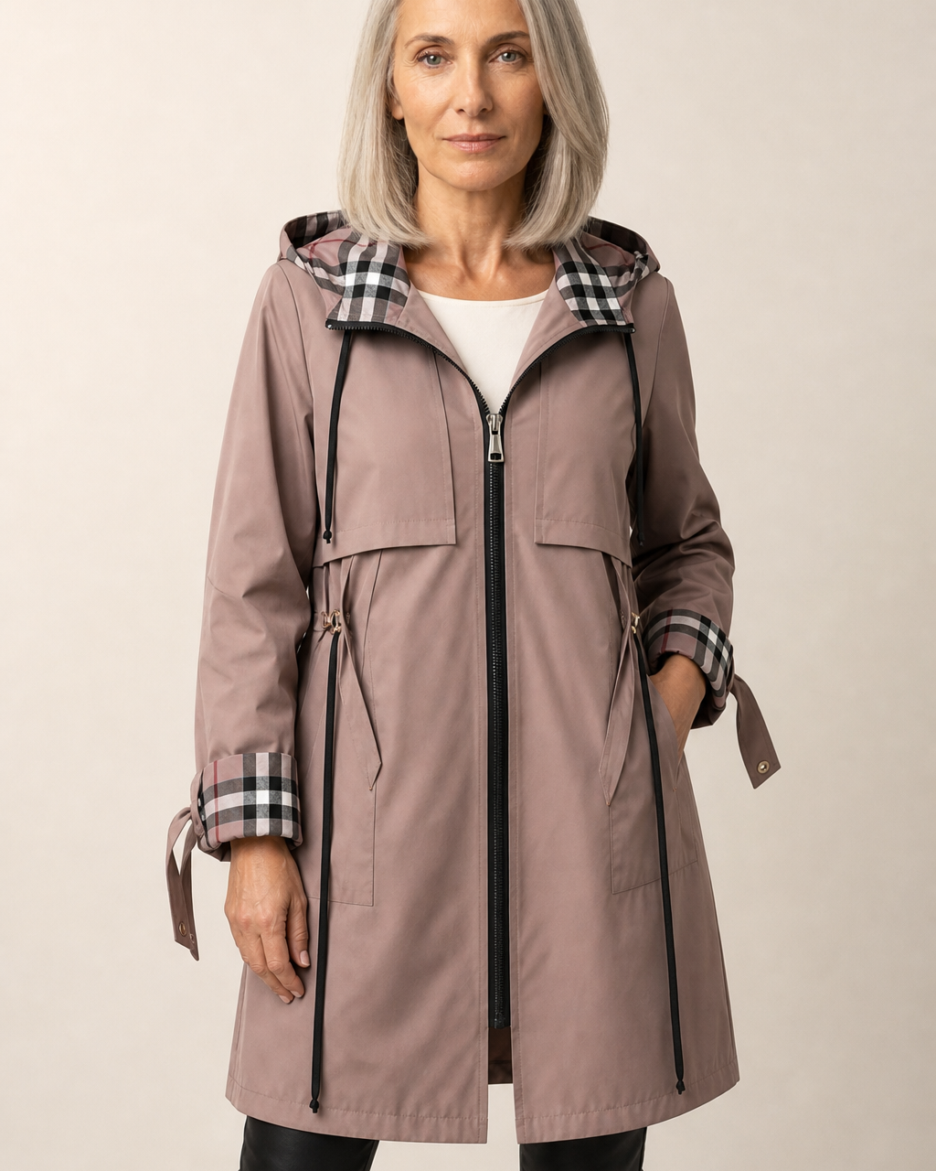 Manteau de mi-saison ajustable