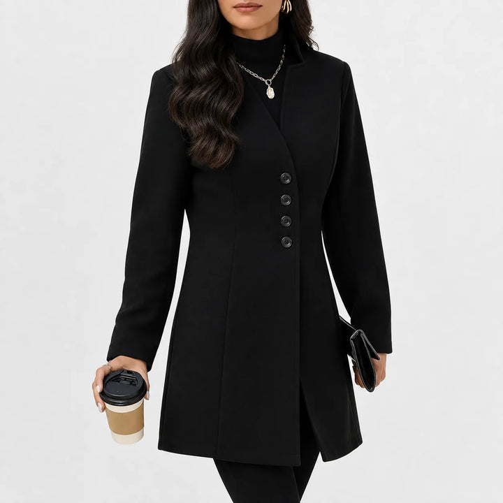 Manteau Élégant à Col Montant