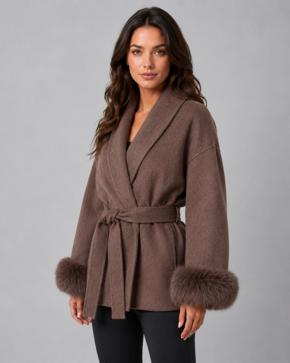 Manteau Élégant à Poignets Douillets