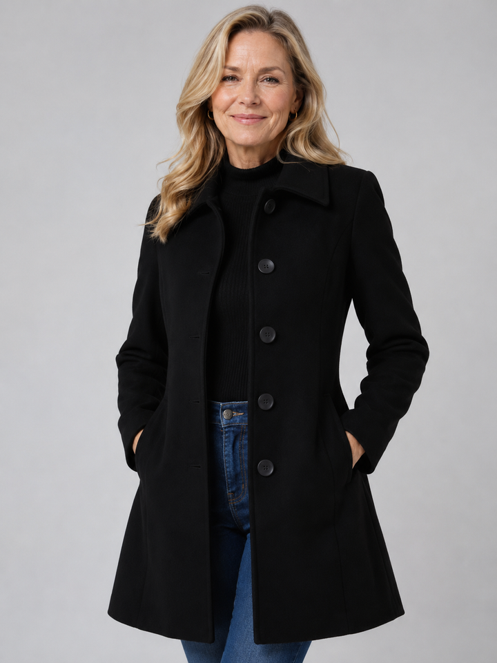 Manteau élégant coupe évasée