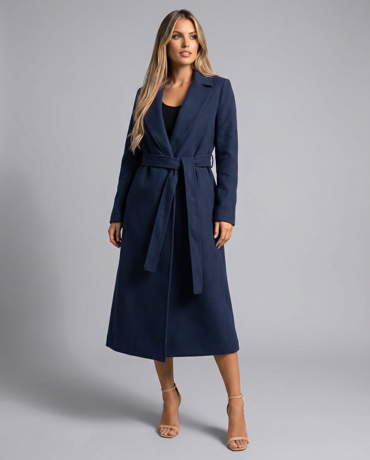 Manteau Enveloppant Bleu Marine