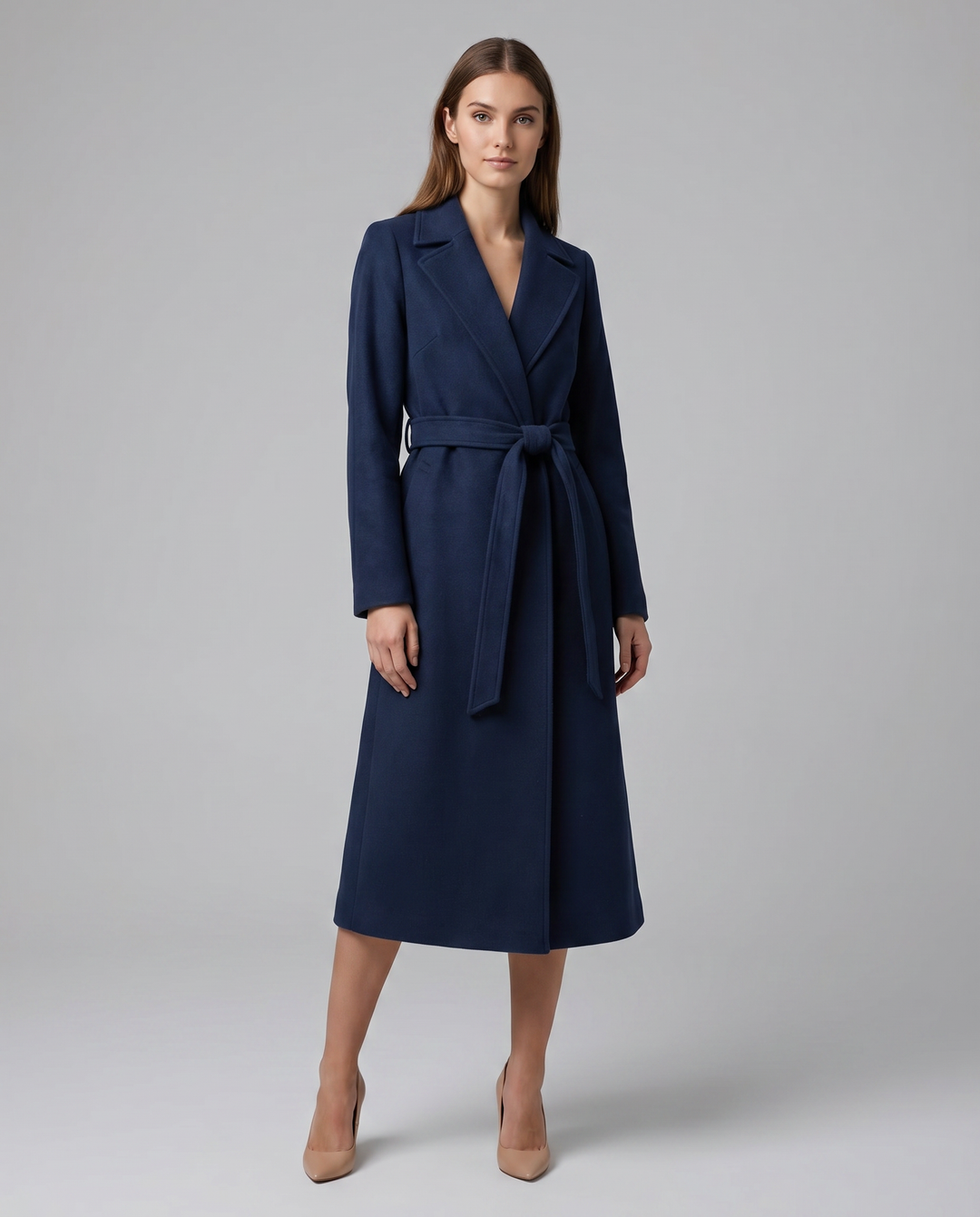Manteau Enveloppant Bleu Marine