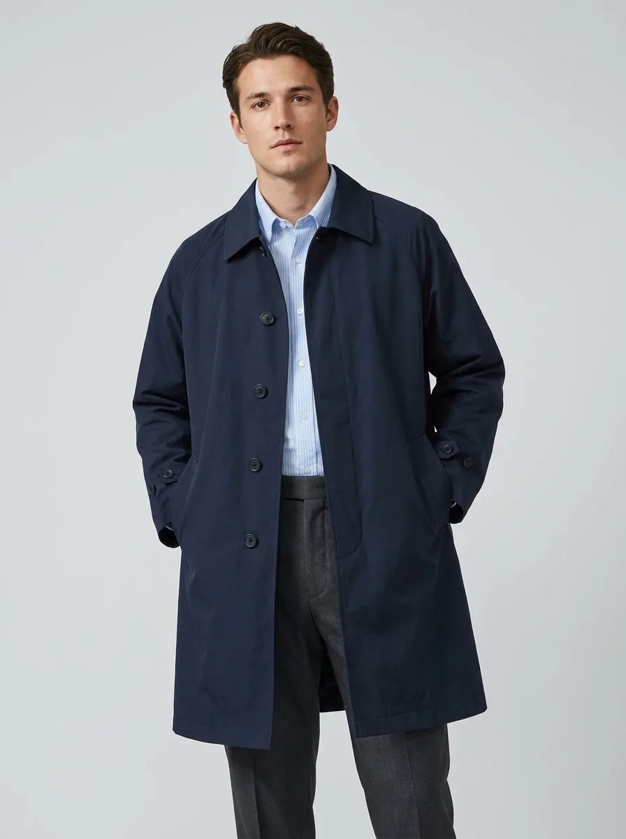Manteau Essentiel de Mi-saison – Bleu