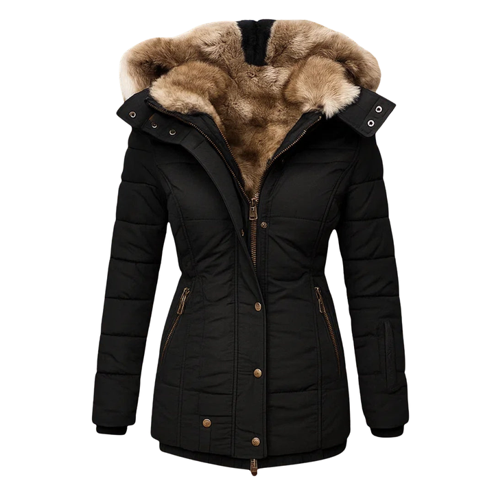 Manteau Hivernal à Coupe Ajustée – Noir