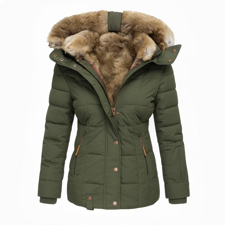 Manteau Hivernal à Coupe Ajustée – Vert