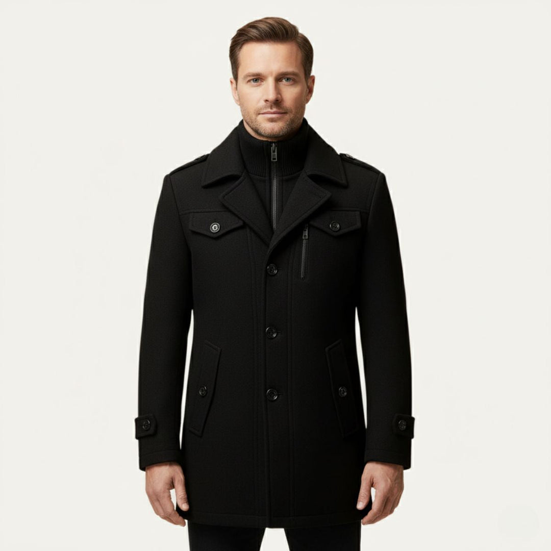 Manteau Homme à Double Col